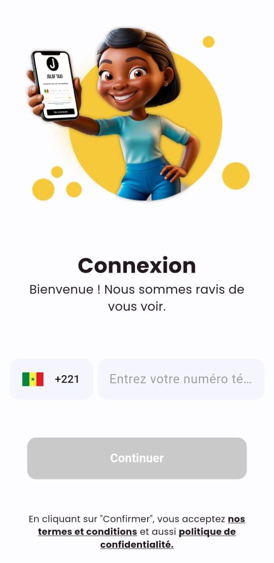 Application Jolof Taxi